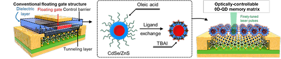 2D-0D Hybrid Optical Memory Devices